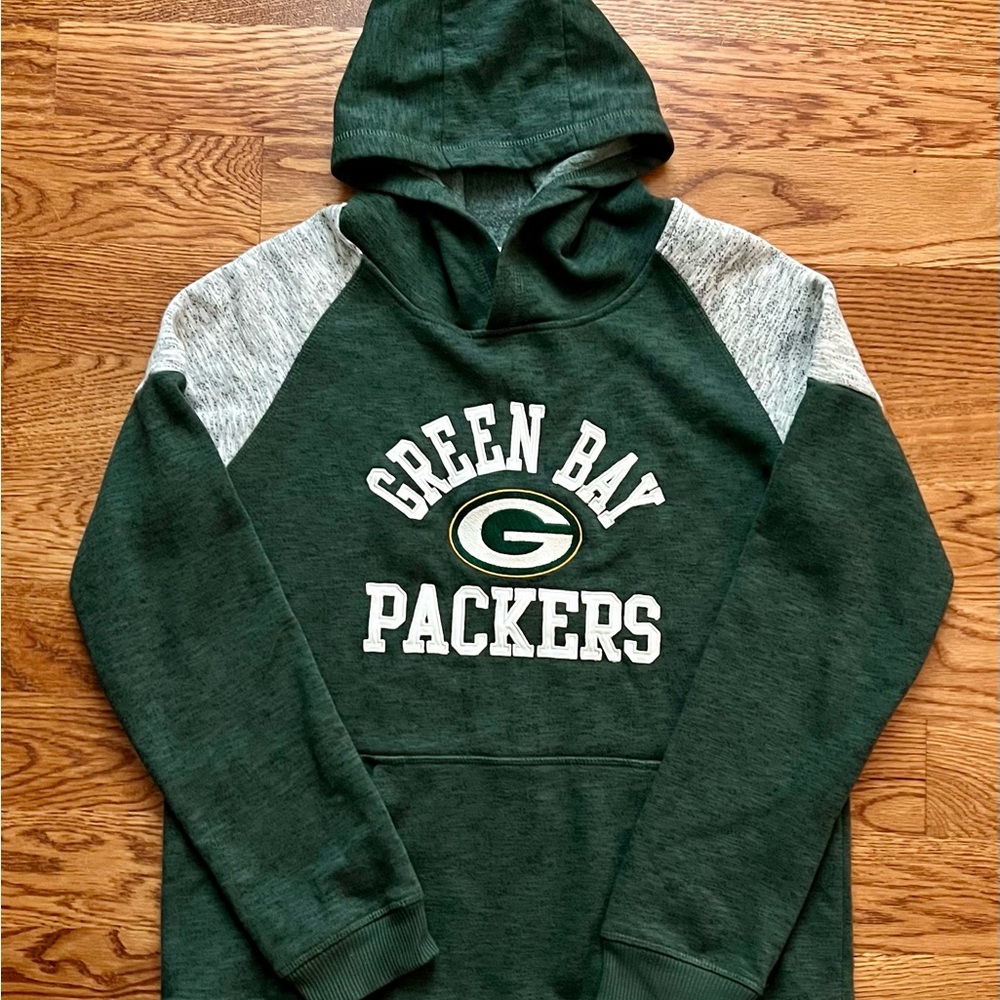 NFL Green Bay Packers Youth Dark Green Hoodie